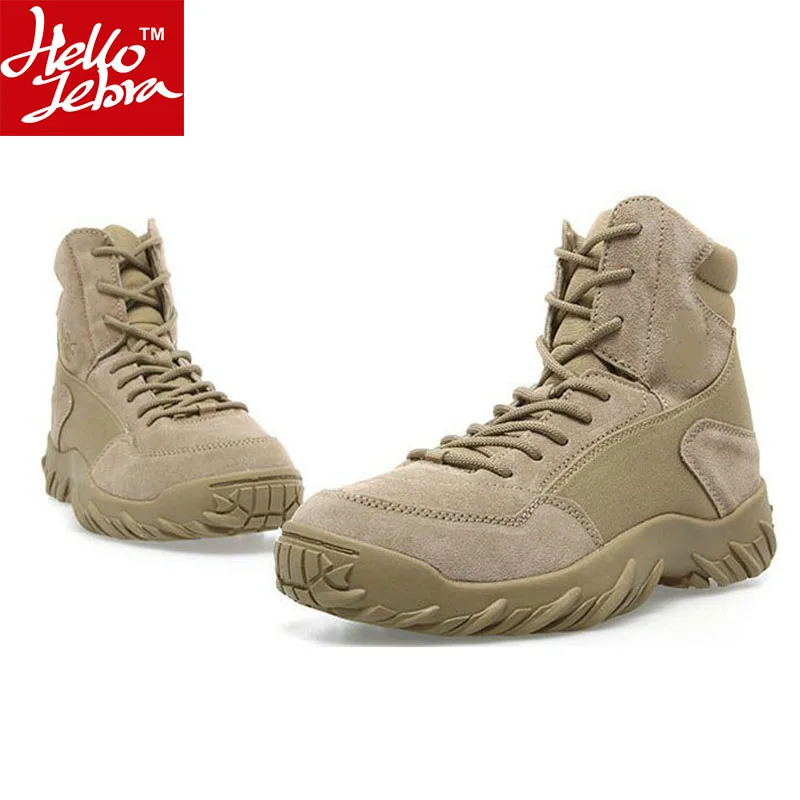 

Tactical boots wear-resistant Male Military Desert American Combat Boots genuine leather outdoors travel shoes