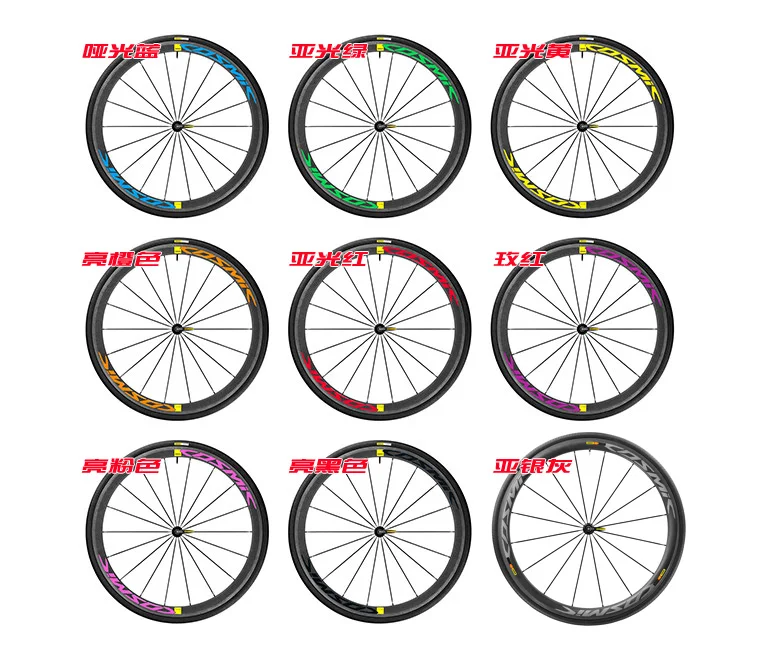 

2019 Two Wheels Rim Set Stickers Bike Rim Decalsfor Road Bike Bicycle Pro Carbon SL 40C Decals for Two Wheels Stickers