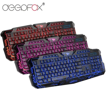 

DeepFox LED Breathing Backlight Pro Gaming Keyboard USB Wired Full Key Professional Mouse Keyboard