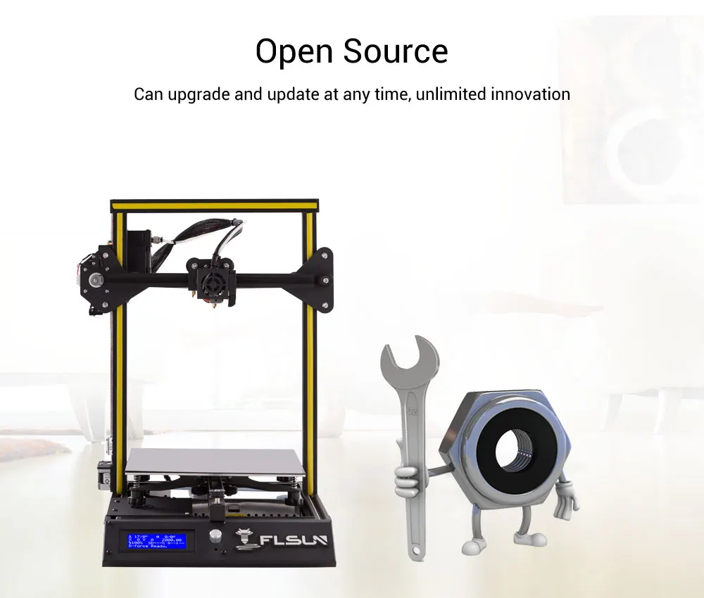 Flsun-F4 3D-принтеры металлический каркас готовые I3 3D-принтеры большая площадь печати 240*240*260 мм с открытым исходным кодом один рулон нити