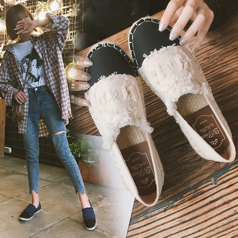 

New women shoes fashion spring flat shoes Korean version shoes fisherman shoes straw woven comfortable breathable sandals