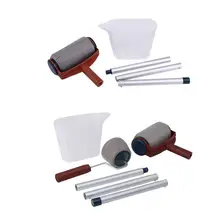

5/6pcs DIY Wall Paint Roller Runner Brush Set Room Wall Decoration Household Tool Convenient Handle Roller Painting Accessories
