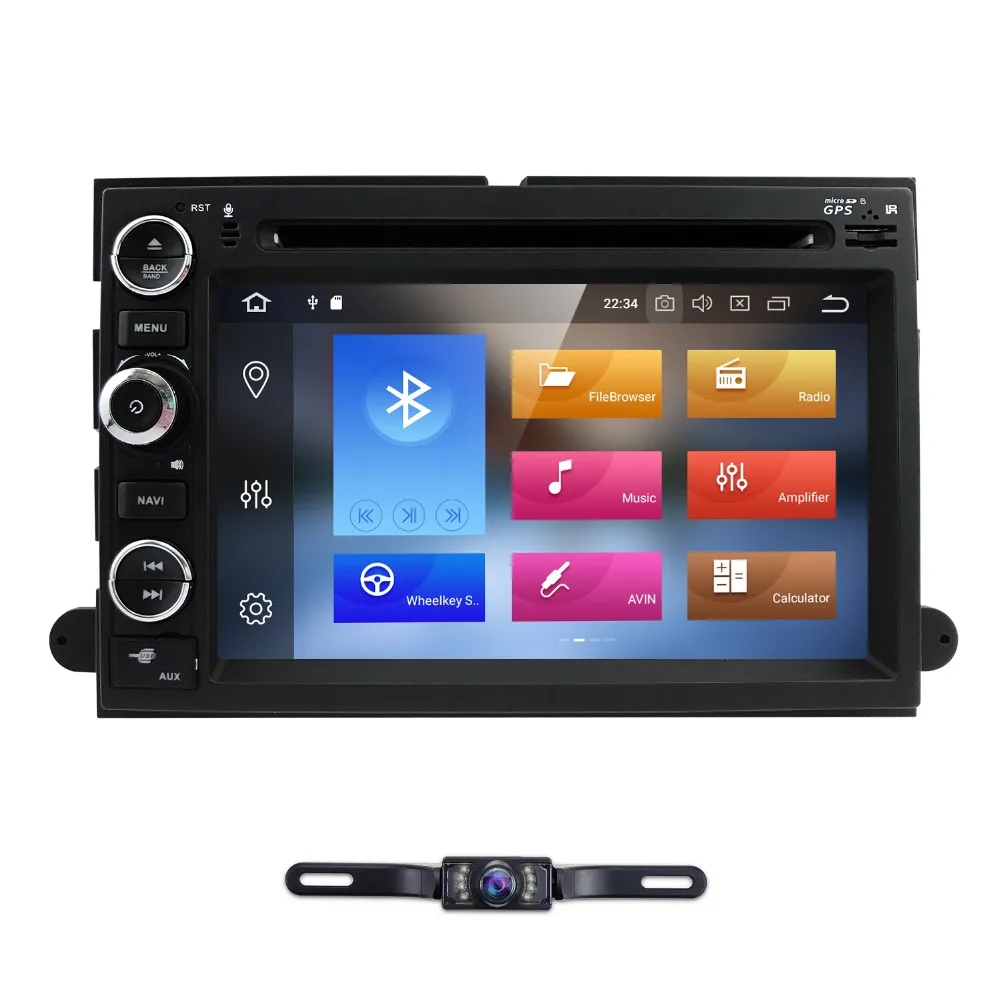 Best OctaCore 2 Din Android8.0 Car DVD Player Radio GPS For Ford F150 F-150 Fusion Explorer F500 F350 Edge Expedition Mustang +Camera 1