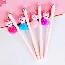 48 шт./лот плюшевая юбка поросенка кулон милый мультфильм гель черные чернила для ручки 0,5 мм Студенческая канцелярская ручка на водных чернилах