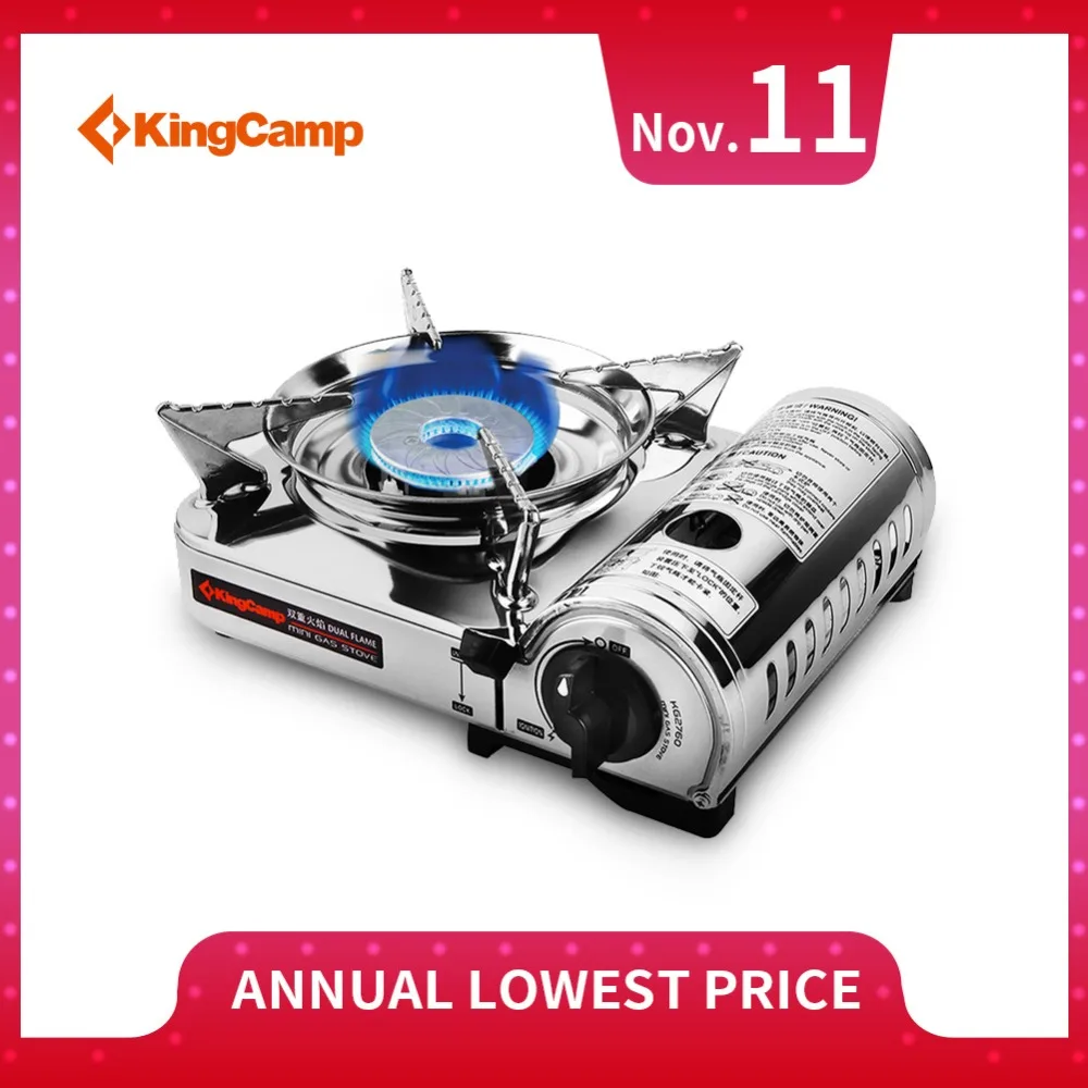KingCamp Portable Camping Stove Stainless Steel Oven Gas Stove Outdoor