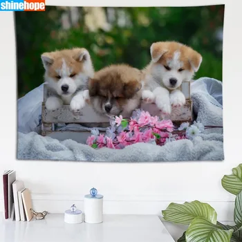 

Akita Tapestry Animals Dogs Wall Hanging Wall Tapestry Psychedelic Farmhouse Decor Dorm Room Wall Carpet Wall Blanket