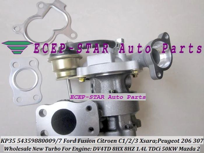 KP35 54359880009 54359880007 Turbocharger For Ford Fusion Citroen C1 C2 C3 Xsara Mazda 2 PEUGEOT 206 307 1.4L TDCi DV4TD 8HX 8HZ (3)