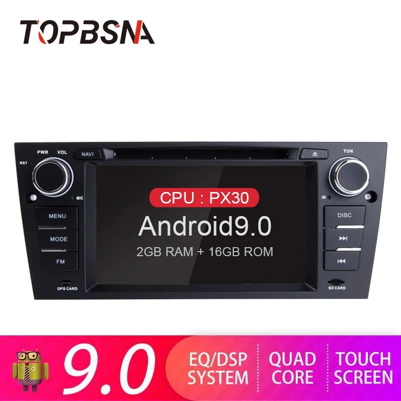 Flash Deal TOPBSNA Android 9.0 Car DVD Multimedia player For BMW/3 Series E90/E91/E92/E93 1 Din Car Radio Multimedia WIFI Stereo Headunit 0