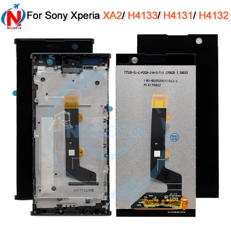 

For Sony Xperia XA2 XA 2 H3113 H3123 H3133 H4113 H4133 LCD DIsplay With Touch Screen Digitizer Assembly+frame For sony XA2 LCD