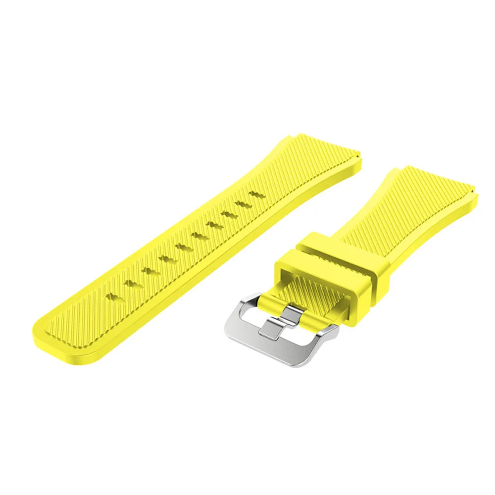 Gear S3 ремешок 22 мм мягкий силиконовый спортивный мужской женский ремешок для замены браслета для samsung gear S3 классические Galaxy часы 46 мм - Цвет ремешка: Цвет: желтый