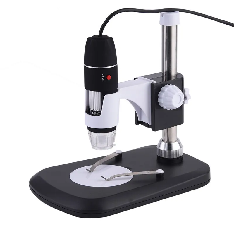  2019 nuevo USB Digital microscopio 40X-1000X2 MP endoscopio electrónico lupa cámara con soporte 8LE
