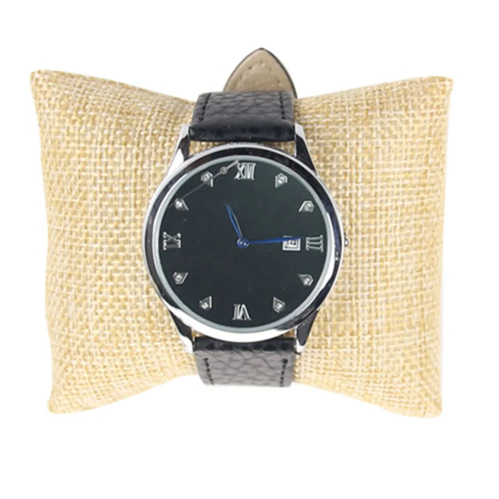 

Linen Bracelet Bangle Watch Pillow Holder For Jewelry Watches Display Case Box Velvet & Cotton Jewelry Packaging & Display