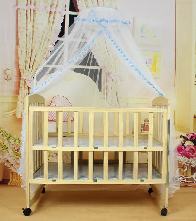 Детская кроватка плетения одежда для малышей балдахин детская кроватка Комплект ясельный Декор москитная сетка новорожденных Подставки