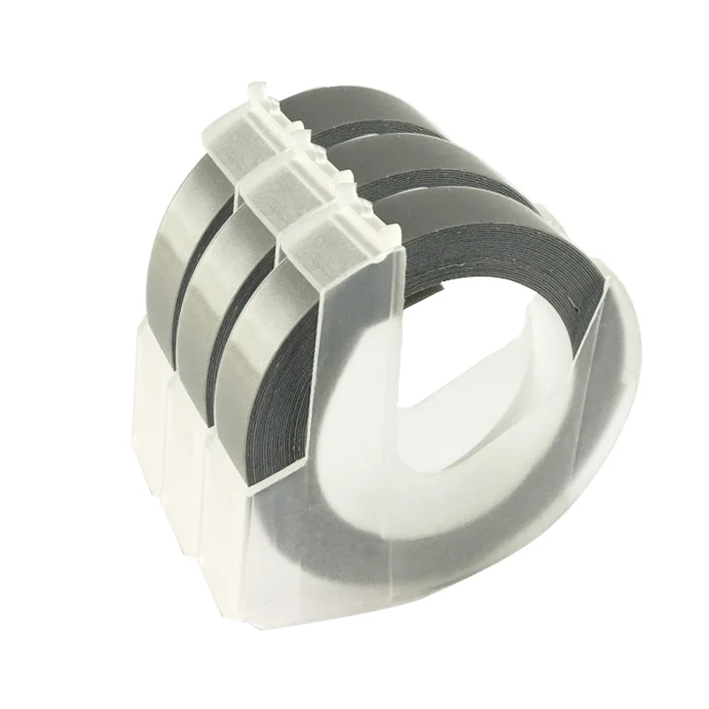 Buy CIDY 3 rolls 9mm *3m Dymo 3D Plastic Silver Color