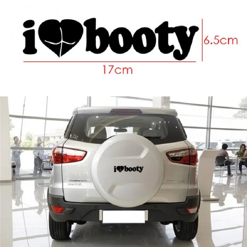 

I Heart Booty Love Gym Cute Butt Girls Funny Car Stickers Truck Car Window Bumper Decal Decor Car Styling