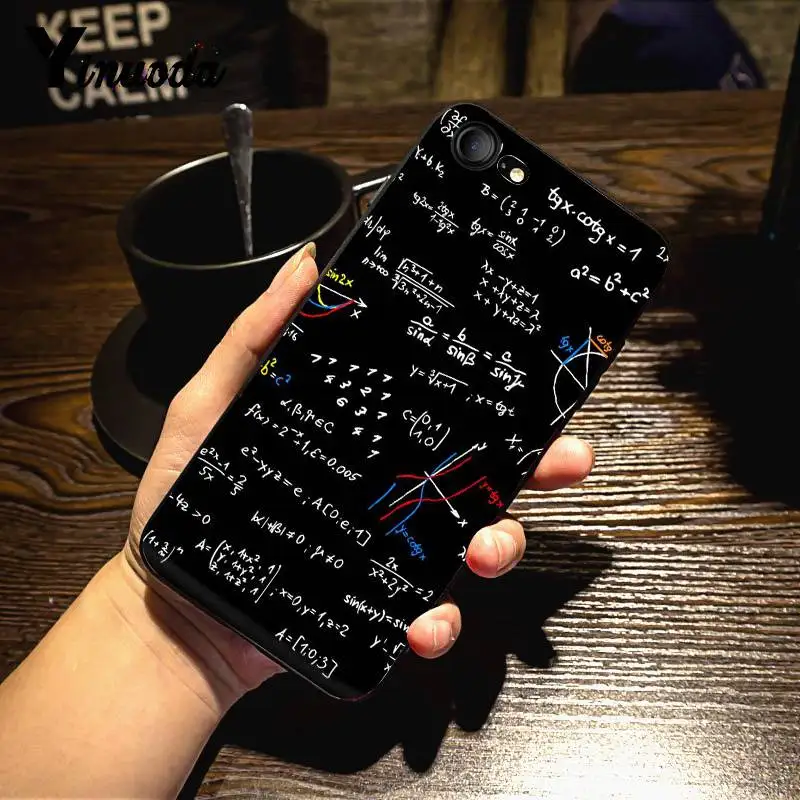 Yinuoda для iphone 7 6 X чехол с формулами математическая формула химический кремний чехол для телефона для iphone 7X6 6S 8 Plus 5 5S SE XR XS XSMAX