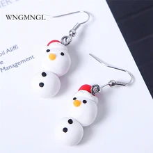 WNGMNGL 2018 Fashion Korean Drop Earrings Cute Hanging Soft Clay Snowman Dangle Earrings For Women Party Jewelry Christmas Gift WNGMNGL 2018 Fashion Korean Drop Earrings Cute Hanging Soft Clay Snowman Dangle Earrings For Women Party Jewelry Christmas Gift