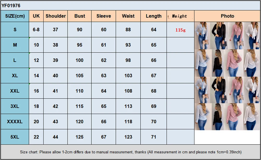 Fashion Elegant Bow Chiffon Blouse Women Loose Long Sleeve Womens Tops and Blouses Office Ladies V-Neck Slightly Transparent Shirt Plus Size S-5XL (2)