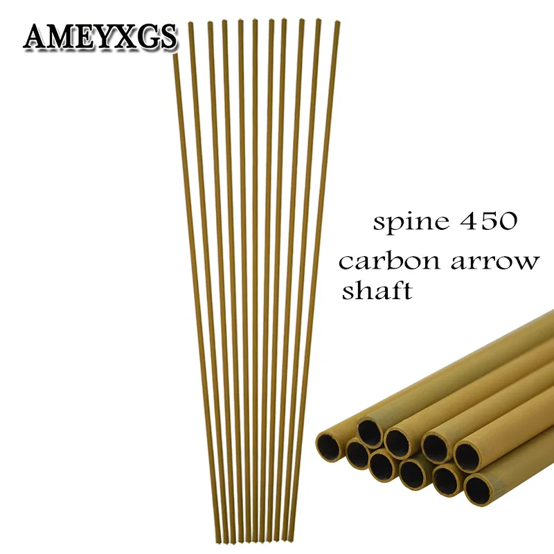 

12pcs Archery 450 Spine Mix Carbon Arrow Shaft OD 7.8mm For Compound Recurve Bow Hunting Shooting Sports Equipment
