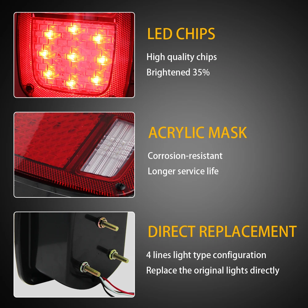 CO LIGHT 1 пара светодиодных задних фонарей тормозное освещение для вождения Jeep Wrangler