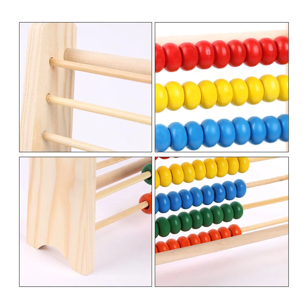 MrY Kids Wooden Colorful Math Number Teaching Tool Abacus Calculation Educational Learning Block Toy