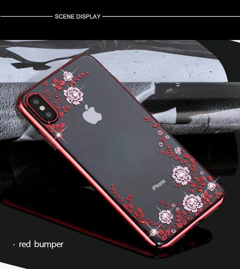 KINGXBAR Cover for iPhone Xs Flower Luxury Case for iPhone Xs Max Case Transparent for iPhone Xs Cover Fashionable for iPhoneXS  (14)