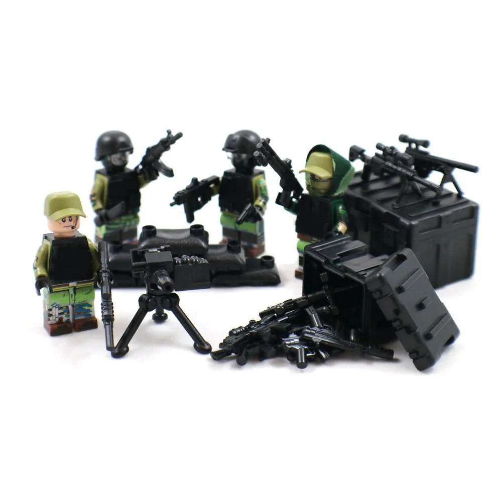 MOC Rare Falcon Commandos игрушечные строительные блоки военные с оружие|block toys|building blocks toywar