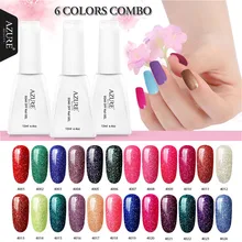 Azure Красота 12 мл Блестящий Неон УФ Гели для ногтей-лак Длительное LED/UV Soak Off Хамелеон Гель для ногтей лаки Дизайн ногтей DIY Лаки