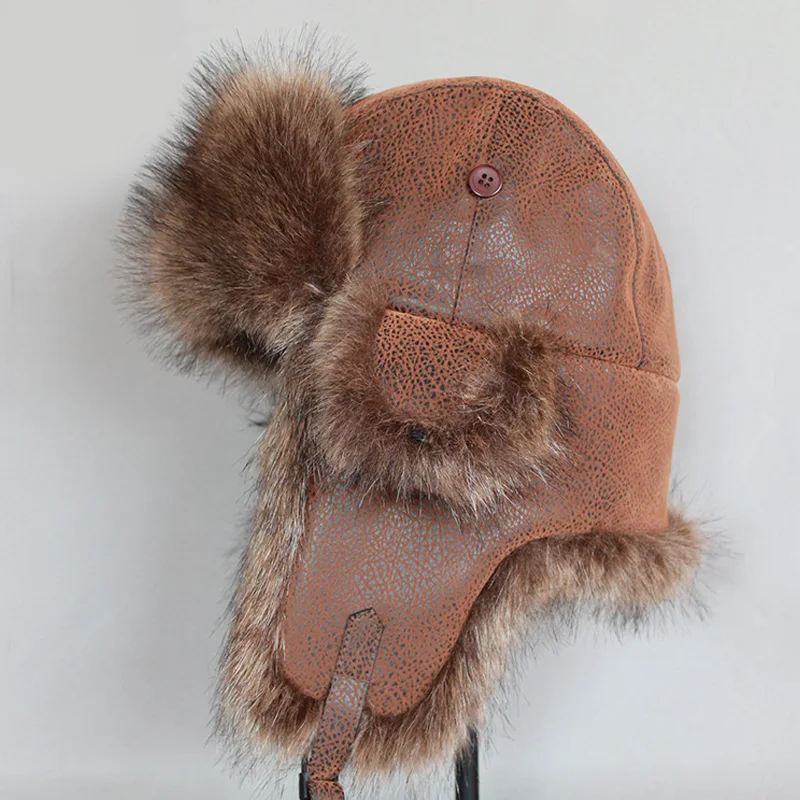 ZDFURS* Горячая Распродажа ушанки из искусственного меха, шапка-ушанка для снежного спорта, сноуборда, теплый зимний летчик-бомбардировщик, шапки для женщин и мужчин