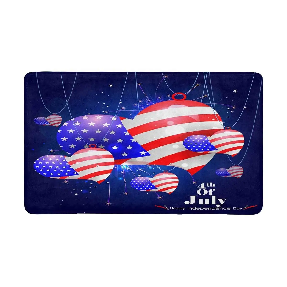 4th July День независимости Америки коврик домашнего декора резиновым|Коврик| |