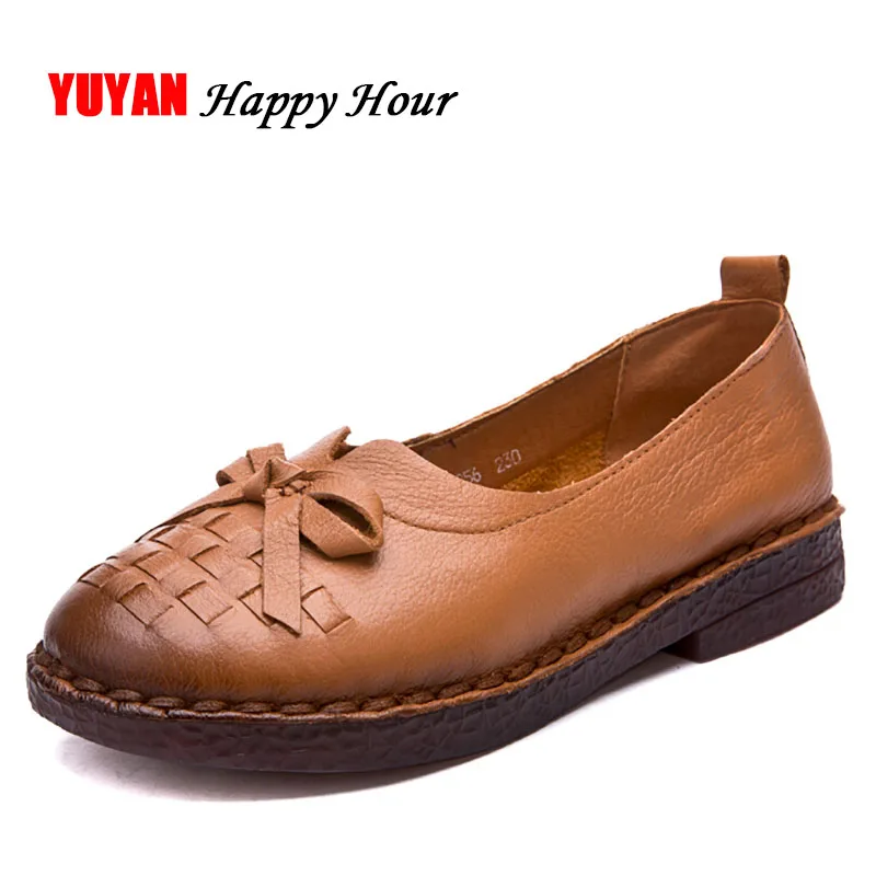 

Genuine Leather Loafers Women Soft Casual Shoes Women's Flats Pregnant Mother Shoes ZH2883