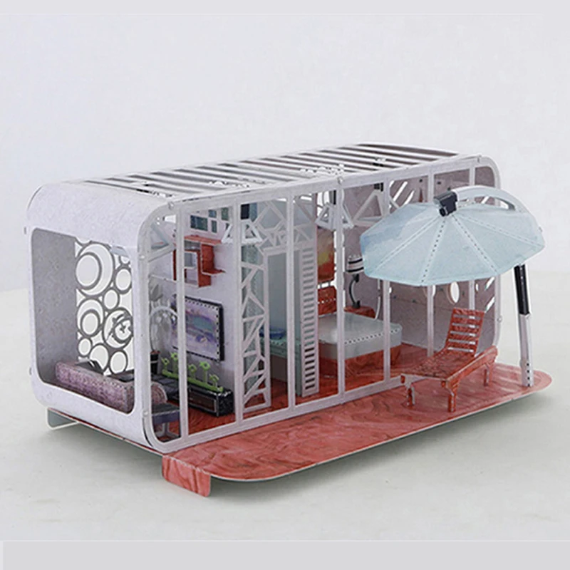 HK Nanyuan 3D металлический пазл тема коттедж Строительная модель обучение DIY лазерная