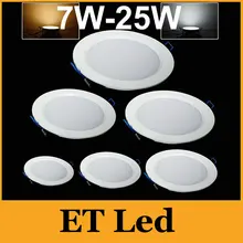 Стиль светодиодный даунлайт с регулируемой яркостью 7 Вт/9 Вт/12 Вт/15 Вт/18 Вт/25 Вт Светодиодный точечный светильник для крепления заподлицо теплый/холодный белый ультра тонкий AC 85-265 в CE& ROHS UL