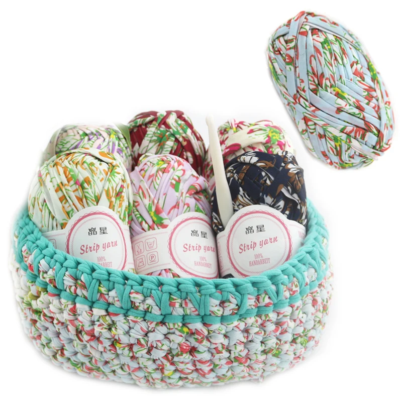 

5Pcs/lot Woolen Yarn DIY Knitting Wool For Rugs Woven Thread Cloth Fabric Yarn Hand Crocheted Basket Blanket Fancy Yarn