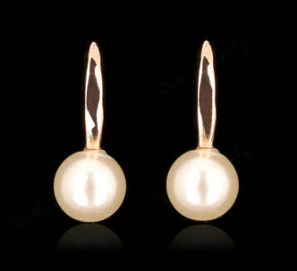 

wb00 Pearl Beads Drop Earrings 18K Rose Gold Plated Fashion Jewelry