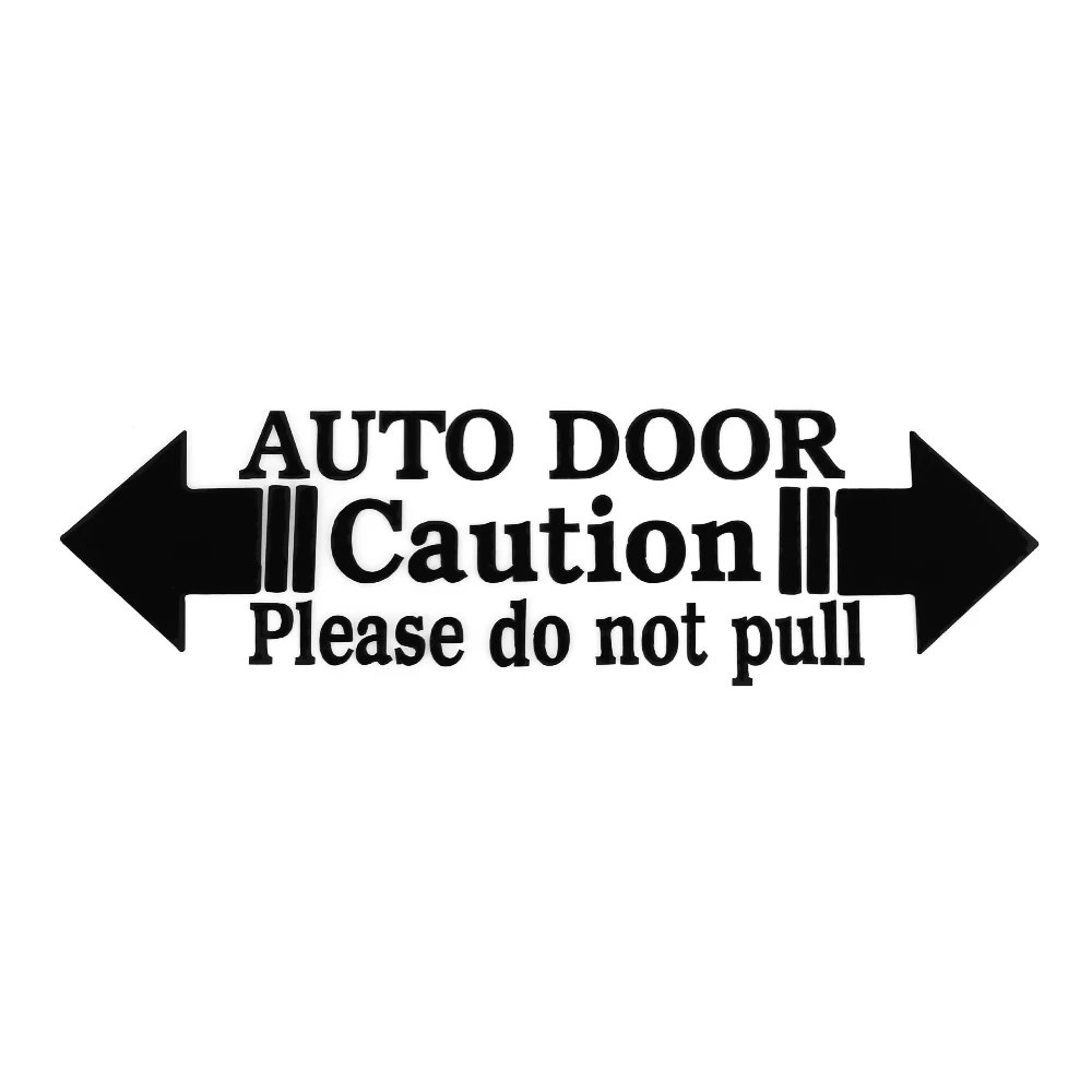1 шт. домашнее автоматическое предостережение двери, пожалуйста, не тяните наклейка автомобиля стикер Авто Стайлинг украшения инструменты аксессуары - Название цвета: Black