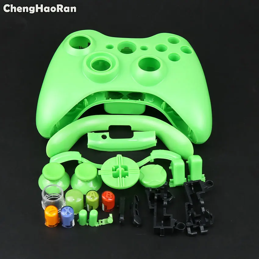 ChengHaoRan жесткий чехол Защитный чехол для геймпада полный набор кнопок аналоговый джойстик бамперы для XBox 360 беспроводной игровой контроллер - Цвет: Green