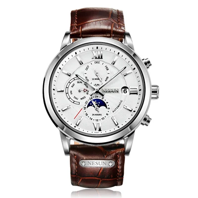Швейцария Nesun часы для мужчин люксовый бренд автоматические механические мужские часы сапфир relogio masculino светящиеся водонепроницаемые N9027-1 - Цвет: Item 3