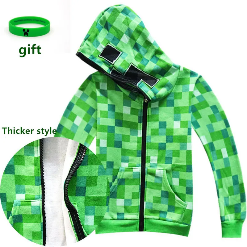 2019 Minecraft outfit spring Thin coat kids zipper