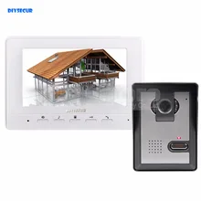 DIYSECUR 7inch Video Intercom Video Door Phone 1 Camera 1 Monitor for Home / Office Security System