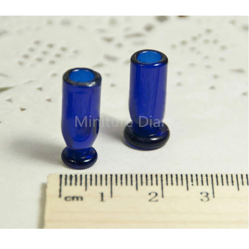 1:12 skala play puppe haus blau glas 2 topf 6 tasse 1 gericht set miniatur puppenhaus küchenmöbel zubehör spielzeug