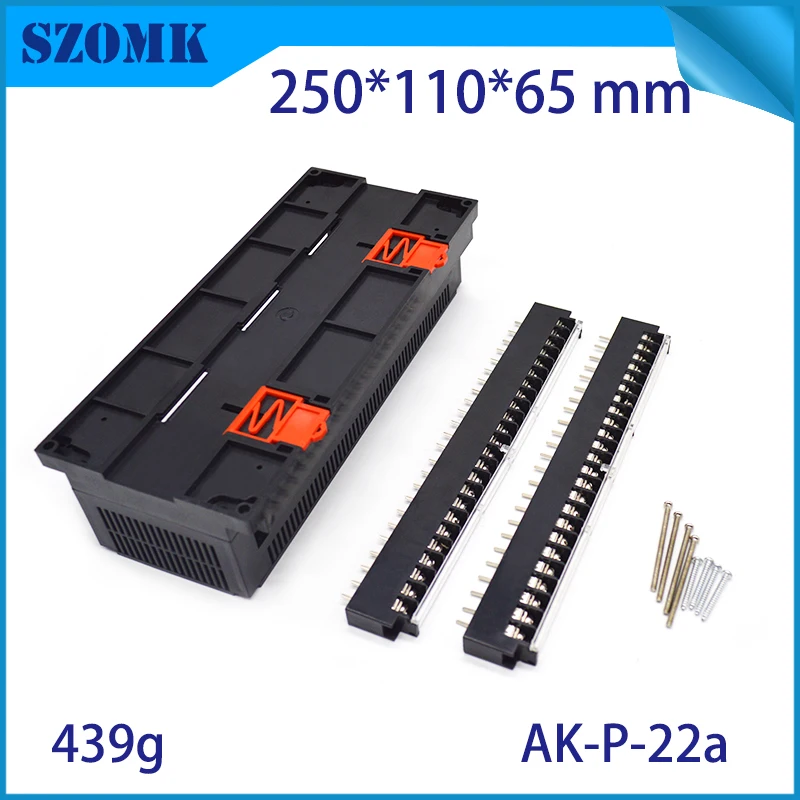 szomk plastic din rail enclosure PLC plastic box for electronics project instrument case junction box (26)