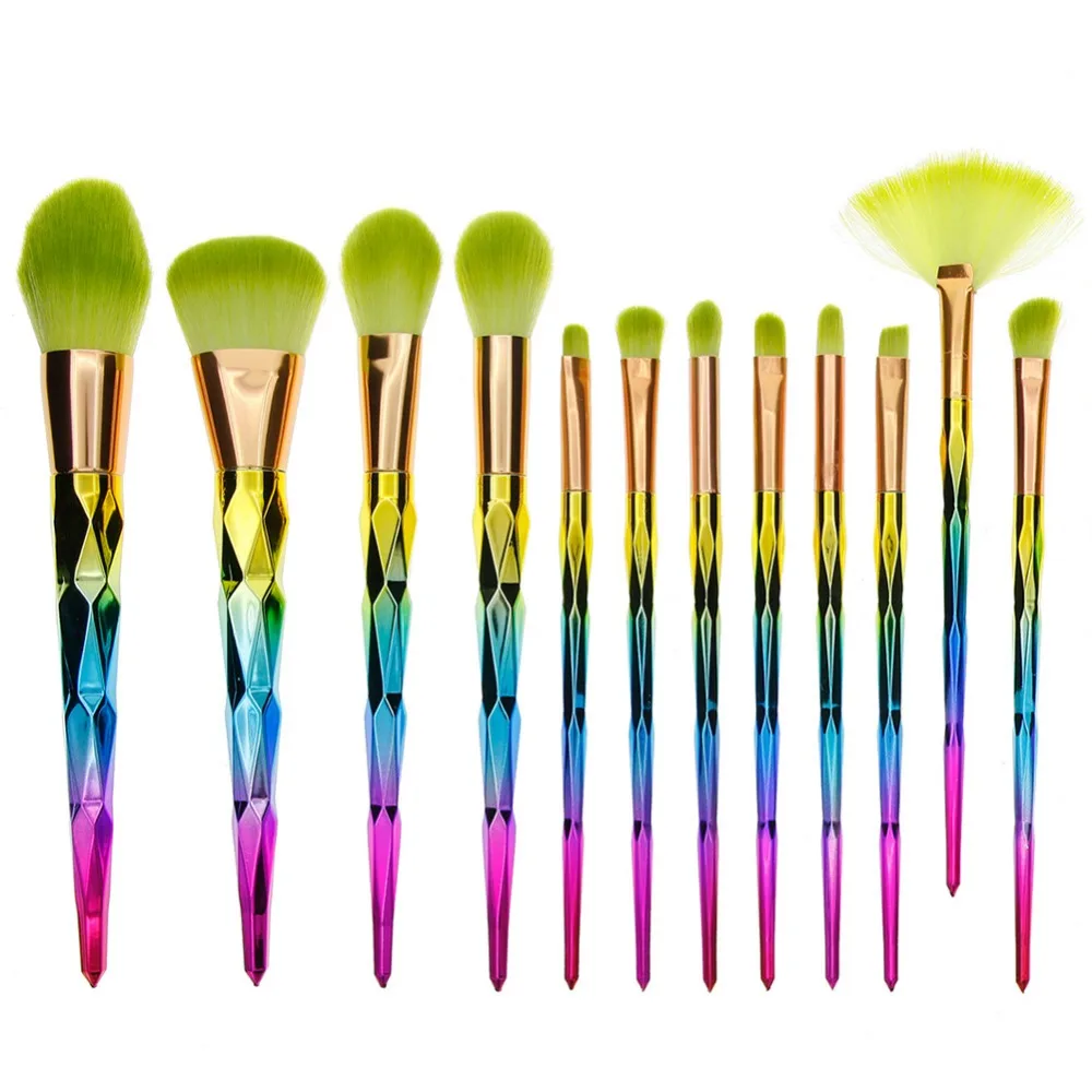 7/10/12Pcs Makeup Brushes Diamond Shape Makeup Brush Set Foundation
