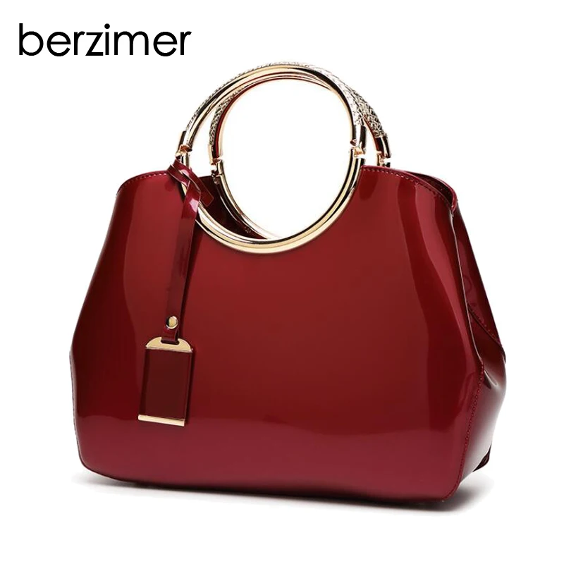 

BERZIMER Fashion Women Handbag Black Blue Pink Beige Red Wine-Red Rose-Pink Large Capaticy Bag Shoulder Bags Tote Bag for Women