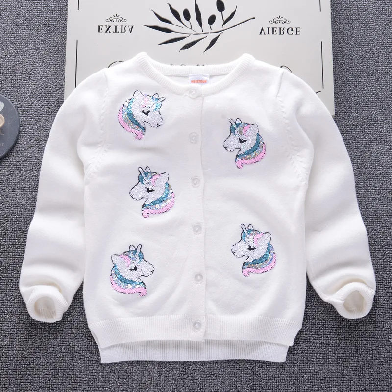 

Cardigan Sweater for Girls 2018 Brand Design Autumn Girls Jacket Cotton Knit Sweater Baby Boys Casual Toddler Kids Clothes