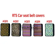 4PCS Neoprene Sunflower Leopard cactus Car Safety Seat Belt Pad Cover Belt Strap Shoulder Pad for Adults and Children