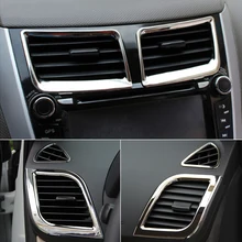 6 шт./партия, дизайн, АБС ХРОМ, внутреннее украшение для выхода воздуха, кольцо для hyundai Solaris Verna accent sedan hatchback 2011