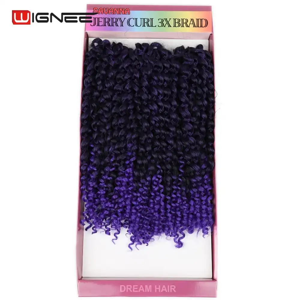 Wignee Jerry Curly Crochet Twist Braids Synthetic Hair Extensions