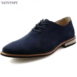 Yatntnpy Для мужчин Повседневное парадная обувь, хорошее качество кожаные ботинки для человека, острый носок Бизнес оксфорды 3 цвета