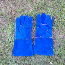 Высококачественные перчатки Bluel сварочные Длинные Стильные защитные защитный костюм-стойкие теплоизоляционные рабочие перчатки из воловьей кожи